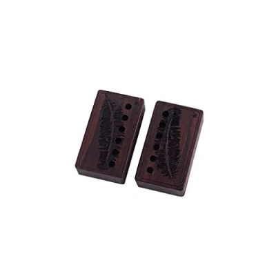 Image of Alnicov 52mm Rosewood Humbucker Guitar Pickup Covers for Electric Bridge(2 Pieces)
