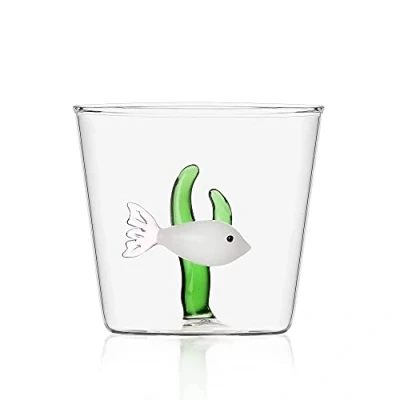 Image of Ichendorf Milano 0.09352057 Tumbler with White Fish/Green Seaweed Marine Garden Collection