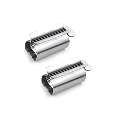 Image of Alnicov Toothpaste Tube Squeezer,2 Pcs Squeezer Rollers,Stainless Steel Wringer Seat Holder Stand