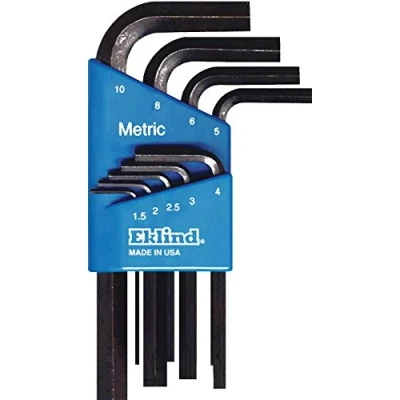 Image of EKLIND 10509 Hex L Key Allen Wrench 9pc Set Metric MM Sizes 1.5 10 Short Series