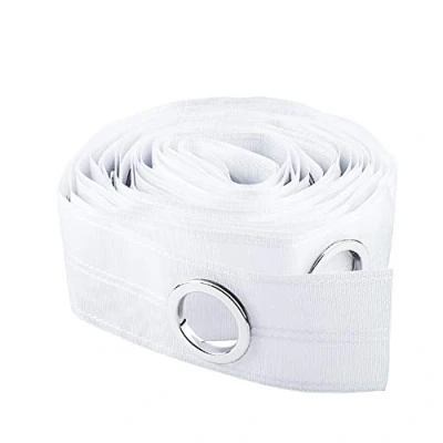 Image of INCREWAY Curtain Tape, 10m Drapery Heading Grommet Tape for Perforated Curtains Header DIY Decoration, White