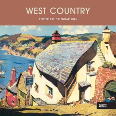 Image of Carousel Worldwide, West Country Poster Art 2026 Wire o Wall Calendar