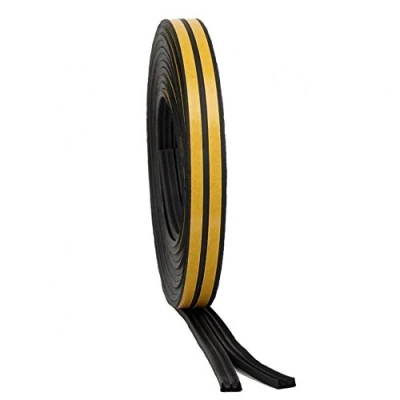 Image of Stormguard EPDM Rubber E Profile Weatherstrip Seal Black 20 metres