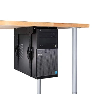 Image of Penn Elcom Economy CPU Under Desk Mount For Office, School and Home Keeping your Computer off the Floor with Better Access by (Black (Slide Mount))