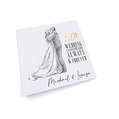 Image of ukgiftstoreonline Personalised 50th Wedding Anniversary Photo album Gift