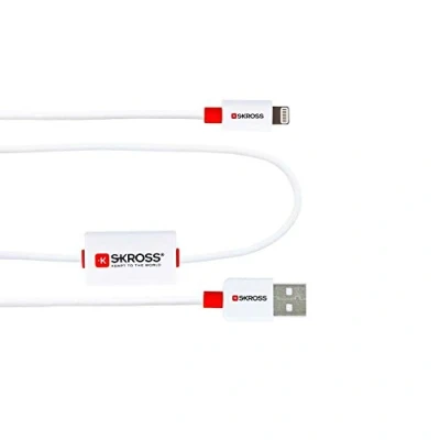 Image of SKROSS Buzz Alarm Lightning Connector Data and Charging Cable for Apple iPhone 5/5s/6/6s/6 Plus/7/7 Plus White