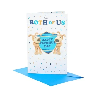 Image of Boofle Father&#039;s Day Card from Both of Us for Dad, Grandad, Husband Him, Boys, Men Cute Design With Envelope 149x229 mm