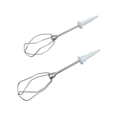 Image of Premium whisk set 2968 for Bosch Siemens hand mixer, sturdy metal design, 00653471, 653471, turbo broom set, right left, stirrer, accessories