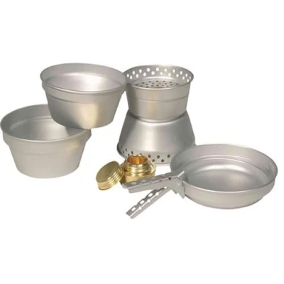 Image of Mil Tec 14660000 Koch set Cooking Set, Stainless Steel, Olive