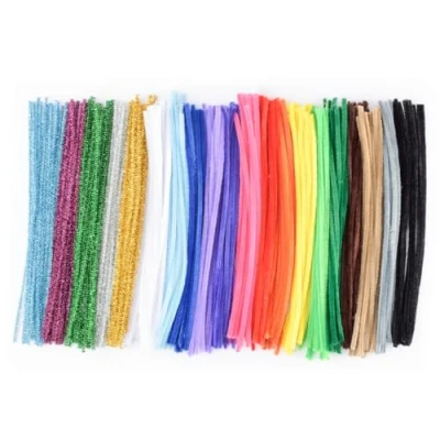Image of Vaessen Creative, 300 Pieces, Multi Colours and Sparkly, Arts Kids, Pipe Cleaners Kit, Craft Supplies, 30cm x 6mm, Various, One Size