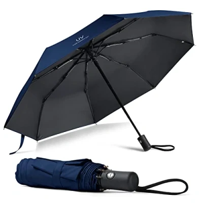 Image of Vicloon Automatic Umbrella Windproof, Compact Travel Folding Umbrellas, UV Blocked Umbrella, Portable Umbrellas Foldable Lightweight Design and High Wind Resistance