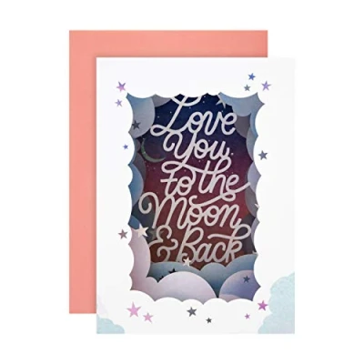 Image of Hallmark Mothers Day Card 3D Die Cut &#039;Paper Wonder&#039; Design