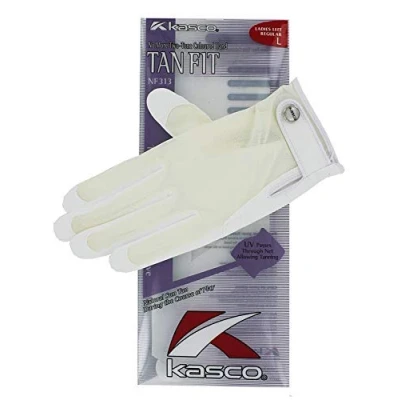 Image of Kasco Women Tan Fit Right Hand Golf Glove White, X Large