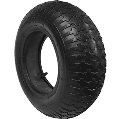 Image of 14&quot; Wheelbarrow Wheel Tyre and Inner Tube (3.50 8, 35PSi) TR13 Straight Valve 14 inch Replacement &amp; Innertube for Wheelbarrow, Sack Truck, Cart or Trolley 350x8 3.50x8 Tire
