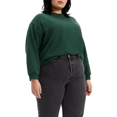 Image of Levi&#039;s Women&#039;s Plus Size Everyday Sweatshirt, Darkest Spruce, 2XL