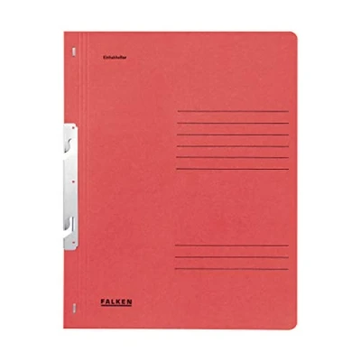 Image of Exacompta Ref 80004054001F FALKEN Hook in Top Down Flat Files A4 (210 x 297mm) Size, Blue Angel Certified, 250gsm Recycled Manilla Red (Pack of 50)