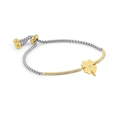 Image of Nomination Milleluci Gold Clover Bracelet 14cm
