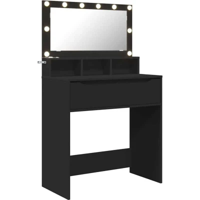 Image of vidaXL Bedroom Dressing Tables with Drawer Black 80 x 39.6 135 cm