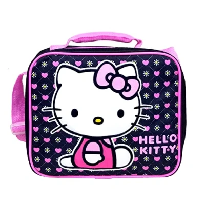 Image of Fast Forward Hello Kitty Lunch Bag, Black, Medium (C6CO06)
