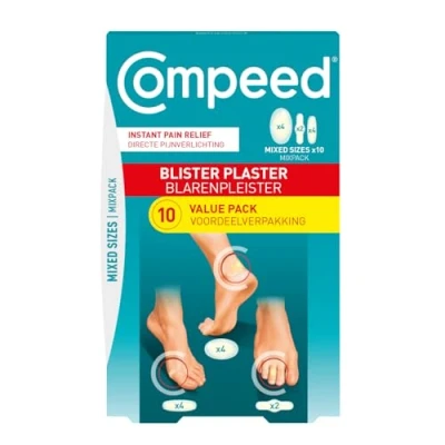 Image of Compeed Mix 10 Hydrocolloid Plasters, Foot Treatment, Heal Fast, Packaging May Vary, One Size
