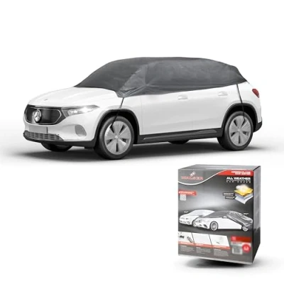Image of WALSER car cover All Weather Basic, 100% weatherproof cover, waterproof half garage size L grey