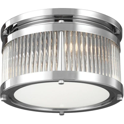 Image of Paulson 3 Light Bathroom Flush Mount Ceiling Chrome IP44, G9