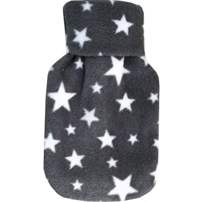 Image of Vagabond Bags Ltd Stars Grey 0.5 Litre Hot Water Bottle and Cover