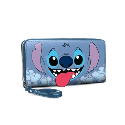 Image of Disney Lilo and Stitch Tongue Essential Wallet, Blue, 19 x 10 cm