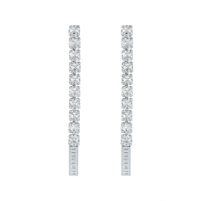 Image of Ted Baker Mellsie Tennis Crystal Drop Earrings For Women (Silver/Crystal)