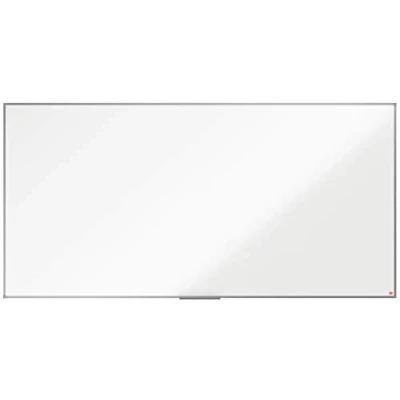 Image of Nobo Non Magnetic Melamine Whiteboard, 2400 x 1200mm, Aluminium Trim, Corner Wall Mounting, Includes Whiteboard Pen Tray, Essence Range, 240 120cm, White, 1915223