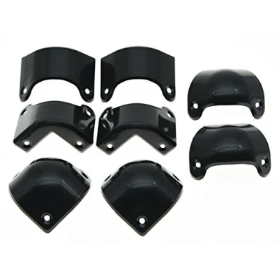 Image of KAISH 4x Front Back/Rear Black Plastic Guitar AMP Amplifier Cabinet Corner for Marshall