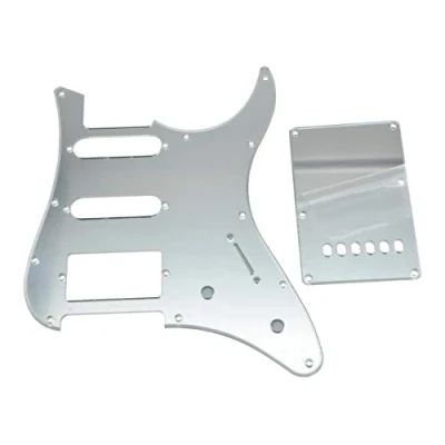 Image of KAISH Silver Mirror Guitar HSS Pickguard Tremolo Trem Cover for Yamaha PACIFICA