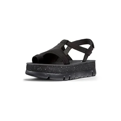 Image of Camper Oruga UP Platform sandals, Women&#039;s, Size: 8, Schwarz Textile