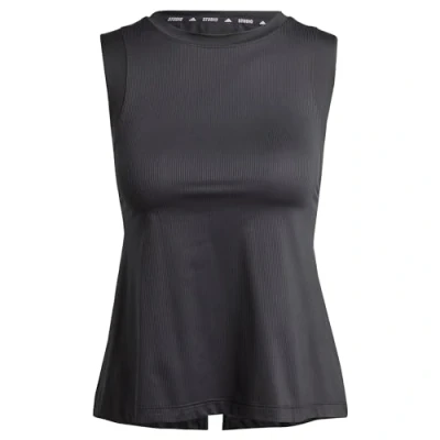 Image of adidas Performance Studio TANK Sports Tshirt, Women&#039;s, Size: Large, Black grey six