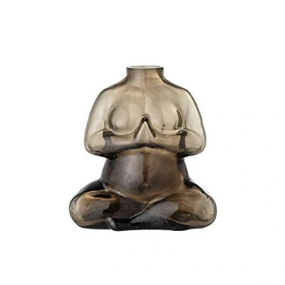 Image of Bloomingville Elze 82051325 Vase in Brown Glass Dimensions L12 x H12.5 W6.5 cm