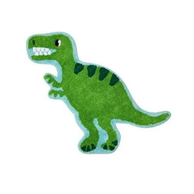 Image of Sass &amp; Belle Roarsome Dinosaur T Rex Green Rug