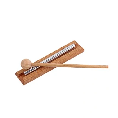 Image of Alnicov Solo Chime Meditation Classroom Bell With Mallet Percussion Instrument For Prayer Yoga Eastern Energies Healing Or Teachers&#039; Management