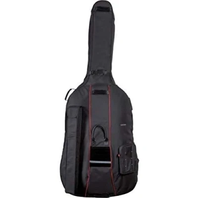 Image of GEWA Double Bass Gig Bag Prestige 1/4 25mm padding, bow pocket, sheet music backpack straps