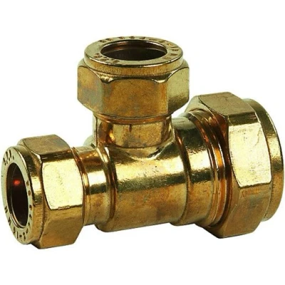 Image of Plumbright Compression One End Branch Reduced Tee 22mm x 15mm P703.15