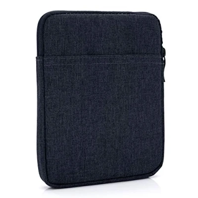 Image of MyGadget Nylon Sleeve for Tablet up to 6 Inch Padded Bag 12,5 x 17 cm e.g. Kindle Paperwhite Travel Pouch in Dark Blue