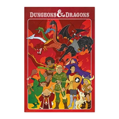 Image of Grupo Erik Dungeons &amp; Dragons The Animated Series Poster 36 x 24 inches / 91.5 61 cm Shipped Rolled Up Cool Posters Art Prints Wall