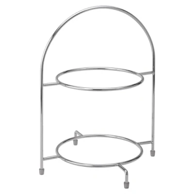 Image of Utopia Chrome 2 Tier Cake Plate Stand 12.5&quot; (32cm), F91202 000000 B01001, Single