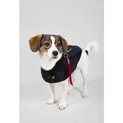 Image of Alpha Industries Dog MA 1 Nylon Flight Jacket for Dogs Black