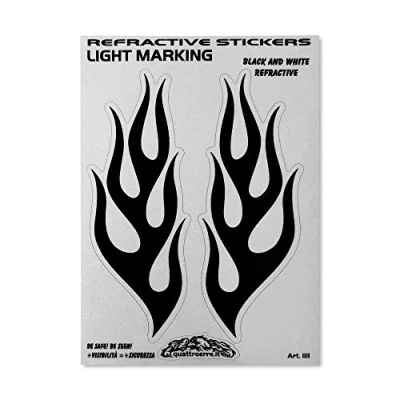 Image of Light Marking Refractive Stickers, Flames, 10 x 12 cm
