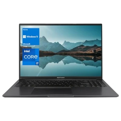 Image of ASUS Vivobook Laptop, 16&quot; FHD+ (1920 x 1200) Display, Intel Core i7 1255U Processor, 40GB RAM, 2TB SSD, Webcam, HDMI, Wi Fi, Windows 11 Home, Black