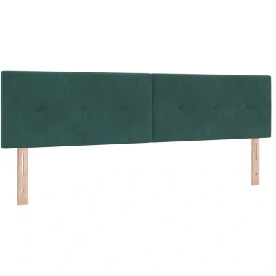 Image of vidaXL Headboard Button Tufted Dark Green 180 cm Velvet