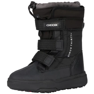 Image of Geox J Bunshee Pg Boy B A Ankle Boot, Black Dk Grey, 5 UK