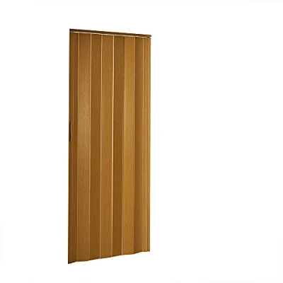 Image of PVC Folding Door Magnetic Catch Concertina Accordion Gloss 84x203cm 6mm Thick (Yellow)