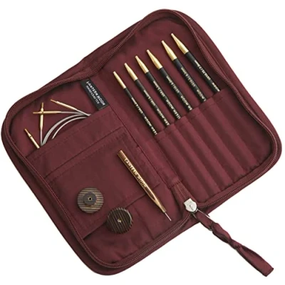 Image of Lantern Moon Bequest Tunisian Ebony Wood Durable Interchangeable Crochet Hooks Set 1