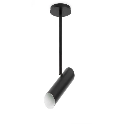 Image of Link 1 Light Semi Flush Ceiling Black, GU10